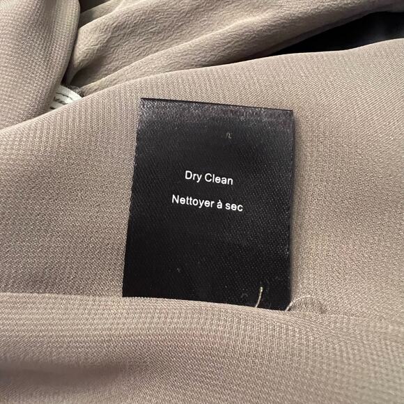 Babaton Corbett Silk Romper Olive Green POCKETS size Small - Picture 9 of 12